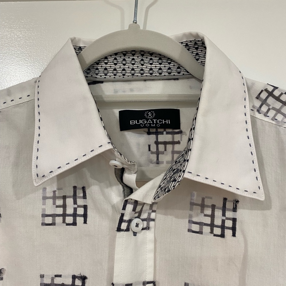 Bugatchi Men Dress Shirt - Size Large.